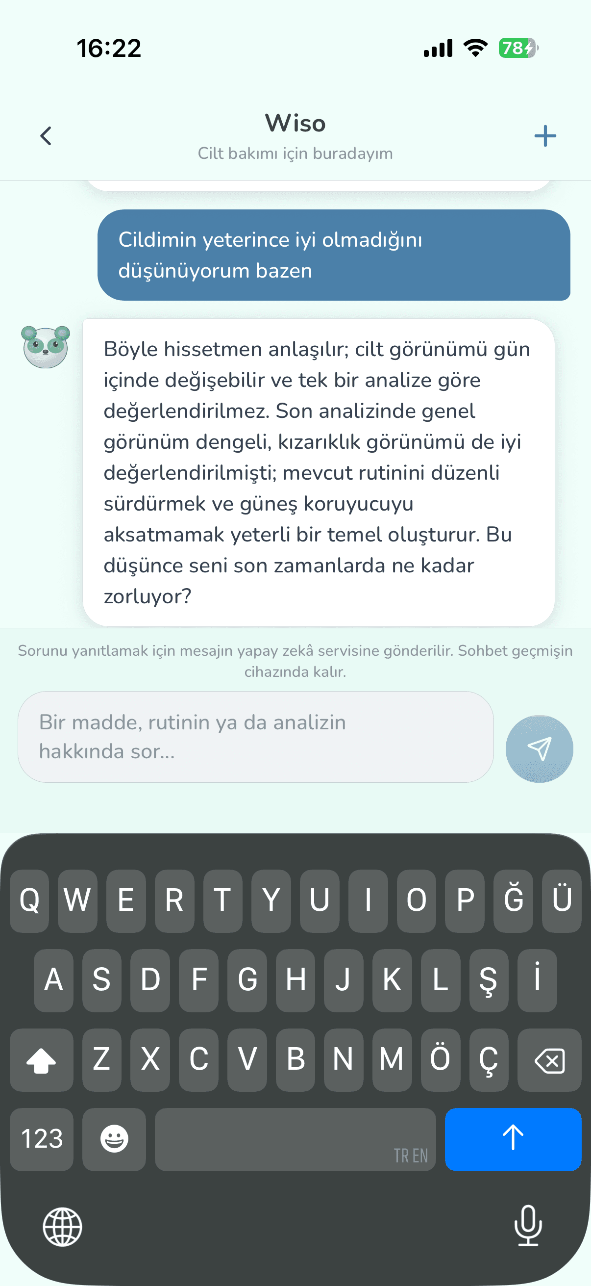 Wiso ile sohbet: bir içerik maddesi hakkında soru ve Wiso'nun cevabı